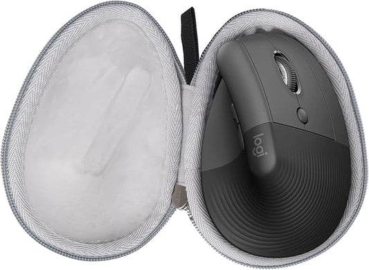 Aproca Case Compatible with Logitech Lift Vertical / MX Vertical Wireless Mouse, Portable Storage Bag for Accessories -Black (Case Only)