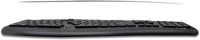 Adesso AKB-160UB Wired Ergonomic Keyboard with Integrated Palm Rest, Chiclet Keycaps, and Multimedia Hotkeys