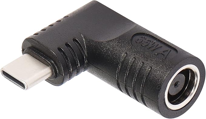 SinLoon 65W PD DC 7.9mm x 0.9mm Female (7.9mm x 5.5mm) Input to USB Type C Male Power Charging Adapter,Uilt-in with PD Automatic Identification Induction Chip,for Phones,Tablets, Laptops(black 7909 A)