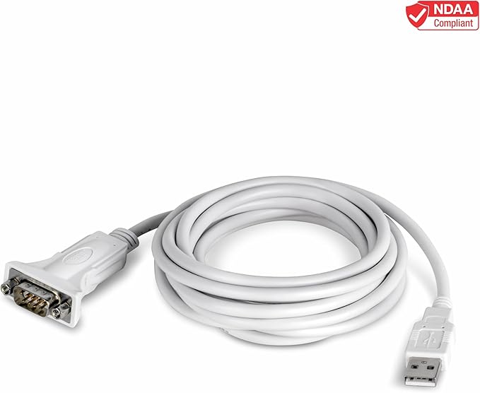 TRENDnet USB to Serial 9-Pin Converter Cable, TU-S910, USB to RS232 Serial Adapter, Supports Windows & Mac, USB1.1, USB2.0, USB3.0, 3m (10 ft.) Cable Length, Plug & Play, White