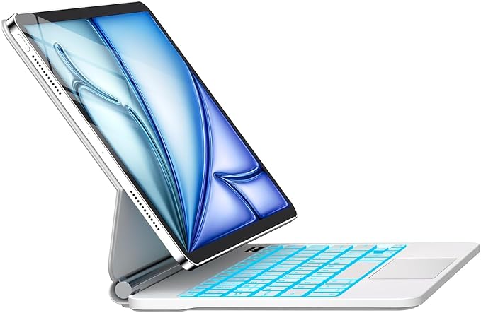 for iPad Air 11 inch Case with Keyboard (M4/M3/M2,2026/ 2025/2024), iPad Pro 11 (4th/3rd/2nd/1st Gen) & Air 5/4th,Magic-Style Magnetic Case Keyboard with 7-Color Backlight, Multi-Touch Trackpad
