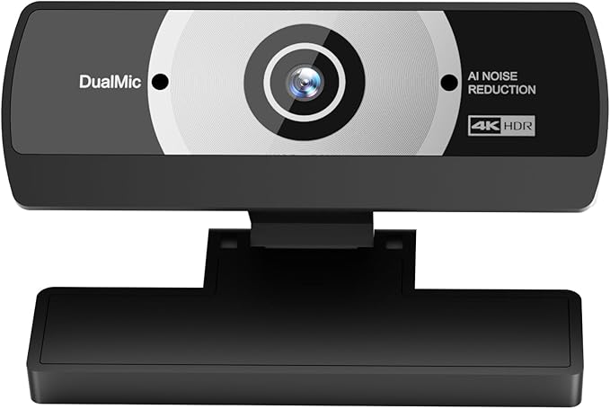 24MP 4K Ultra HD Web Camera with Microphone, USB Computer Camera for PC, Laptop, Mac, Plug and Play Desktop Web Cam for Streaming, Zoom, Teams, 4K Webcam with Auto Light Correction & Wide Angle
