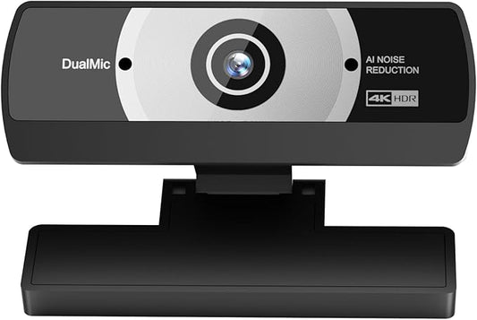24MP 4K Ultra HD Web Camera with Microphone, USB Computer Camera for PC, Laptop, Mac, Plug and Play Desktop Web Cam for Streaming, Zoom, Teams, 4K Webcam with Auto Light Correction & Wide Angle
