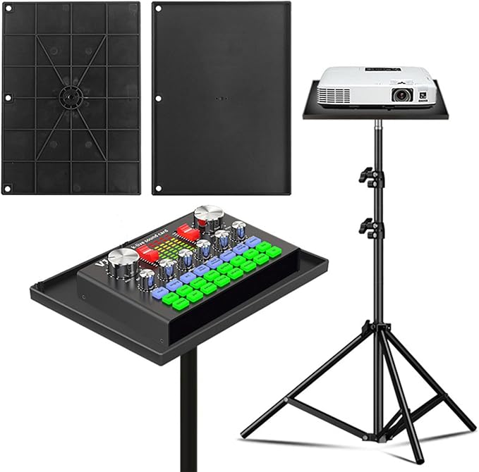 Projector Tray Laptop Tray Platform Holder Pallet for 1/4" Screw Tripod Stand for Office, Home, Stage Meeting Rooms