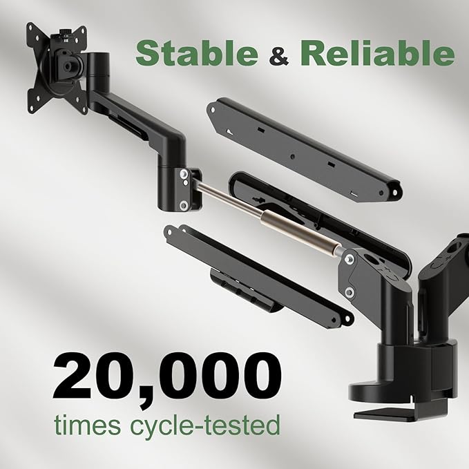 Dual Monitor Mount, Dual Monitor Stand for Two Ultrawide 13"-34" Flat/Curved Computer Screens, Low Profile Double Monitor Arms Hold up to 26.4bs, Easy Setup, VESA Mount 75x75/100x100mm