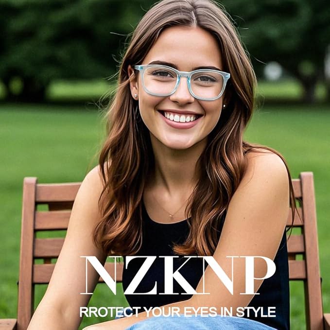 NZKNP Blue Light Glasses for Woman Men,Blue Light Blocking Glasses,Clear Glasses