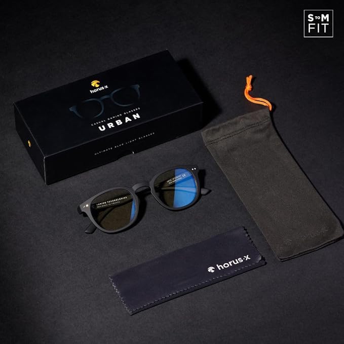 Horus X • Blue Light Glasses Men Women | Blue Light Blocking Glasses for Screen Anti-Fatigue & Eye Migraine | Urban V3
