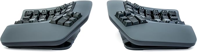 KINESIS Advantage360 Professional Split Ergonomic Keyboard - Bluetooth | Quiet Mechanical Switches | Fully Programmable Open Source | Contoured Shape | Adjustable Tenting | Backlit