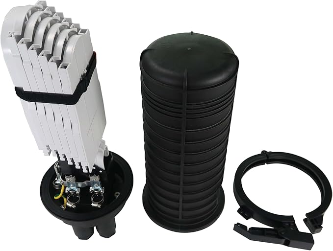 Eaton Tripp Lite Fiber Optic Splicing Enclosure, Fiber Splice Dome, 144 Fiber Capacity Single Mode & Multimode, 6 Cable Trays, Outdoor IP68 Rated, Lifetime Manufacturer's Warranty (N600D-0144-6)