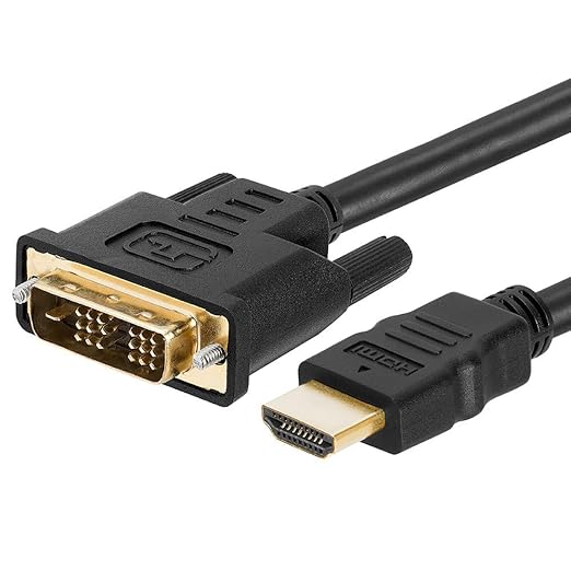 Cmple - HDMI to DVI Adapter Cable - 10 Feet Bi Directional High Speed Male Plug Monitor Cord Connector Converter for PC Laptop HDTV Projector