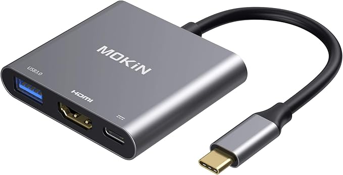 USB C to HDMI Adapter, USB-C Digital AV Multiport Adapter to 4K HDMI, USBC 3.0 and 100W PD Charging, Type C Hub Dongle for MacBook Pro/air, iPhone 15/16