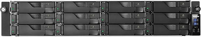 Asustor Lockerstor 12RD AS6512RD - 12 Bay NAS, Quad-Core 2.1GHz CPU, 2.5GbE Port, 8GB RAM DDR4, 2U Rackmount Server with redundant Power Supply (Diskless)