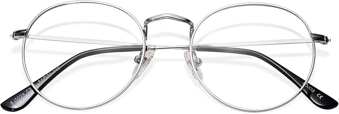 SOJOS Blue Light Blocking Computer Glasses Round Eyewear Anti Blue Light Lens Preppy Chic SJ5024B