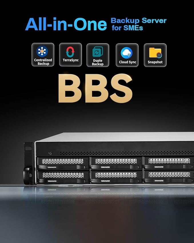 TERRAMASTER U8-500 Plus NAS Storage - 8Bay Core i7 1255U 10-Cores 12-Threads CPU, 16GB DDR5 RAM, Dual 10GbE Ports, 2U Rack Mount Network Attached Storage Peak Performance for Business (Diskless)