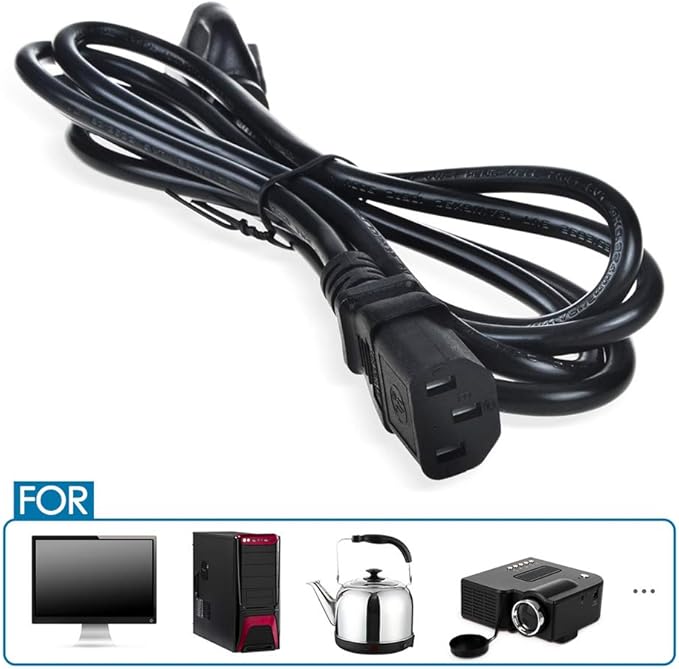 New AC Power Cord Cable Compatible with Netgear ReadyNAS 316 6-Bay Diskless Ready NAS RN316 RN31600 Network Attached Storage RN31600-100NAS RN31661D-100NAS RN31662D-100NAS RN31662E-100NAS