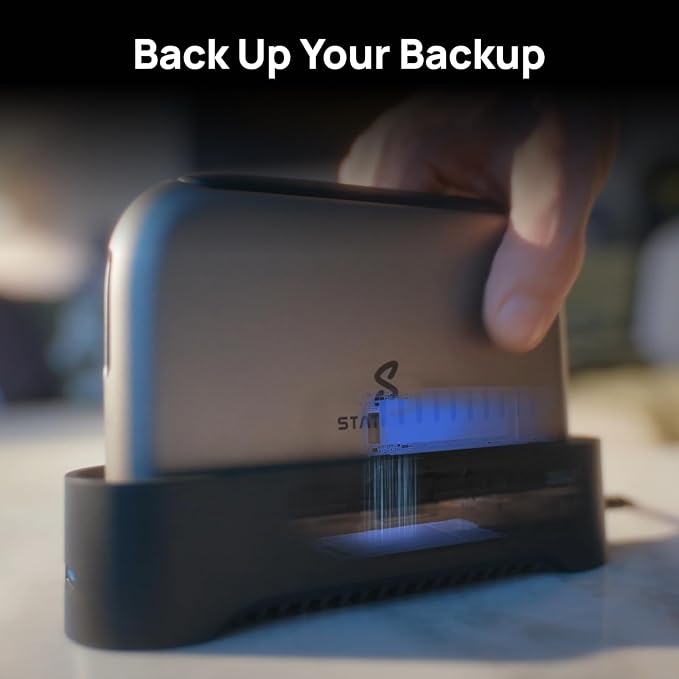 PocketCloud Dock with M.2 NVMe Slot, 2.5GbE Ethernet, PD Charging & USB-A Ports, Modular SSD Storage, Smart Cooling, Dual Backup & Auto Charging (Dock Only)