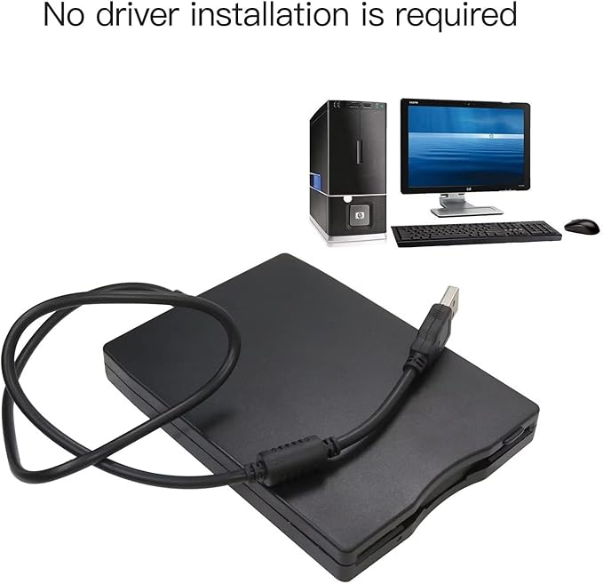 Xspeedonline Read/Write 1.44 MB 3.5-inch USB 2.0 External Floppy Disk Compatible for Windows ME / 2000 / XP/Vista / Win7 / Windows 8/8.1/10 / 11 / MAC