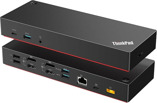 ThinkPad 40AF0135 Docking Station Dual Monitor,USB-C with USB-A Adapter Comes with 135W Adapter + USB-C Cable + Docking Station Renew
