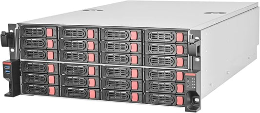 Silverstone Technology RM43-324-RS 4U 24-Bay 2.5" / 3.5" HDD/SSD rackmount Storage Server Chassis with Mini-SAS HD SFF-8643 12 Gb/s Interface, SST-RM43-324-RS