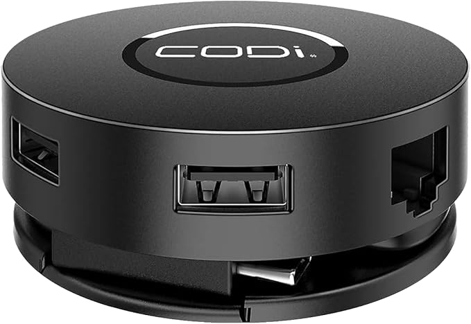CODi 7-Port Mini USB-C Docking Station for Desktop PC/Tablet (A01058)