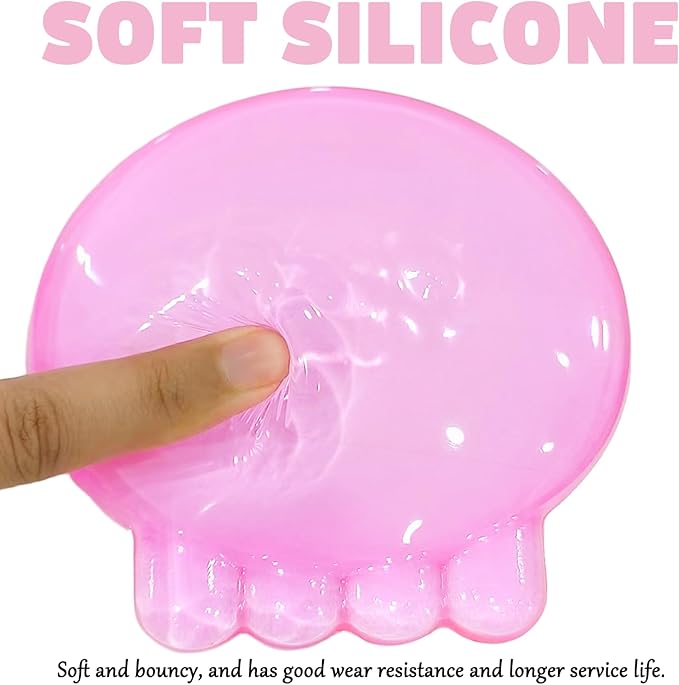 Gel Wrist Rest for Keyboard and Mouse Transparent Pink Jellyfish Elbow Pad Cushion Ergonomic Cute Clear Cool Mouse Wrist Pad Silicone Non-Slip Support for Computer Gaming Home Office Hand Pillow