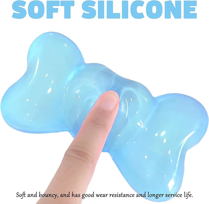 Gel Wrist Rest for Keyboard and Mouse Transparent Blue Bow Elbow Pad Cushion Ergonomic Cute Clear Cool Heart Mouse Wrist Pad Silicone Non-Slip Support for Computer Gaming Home Office Women Hand Pillow