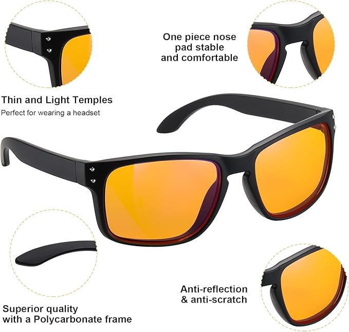 Okany Blue Light Blocking Glasses Gaming Computer Glasses Powerful Professional Screen Filter
