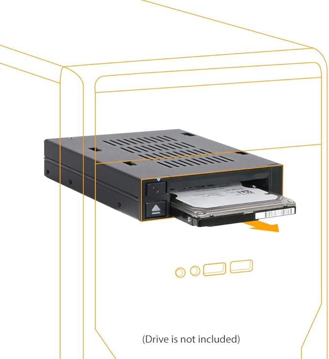 ICY DOCK 1 Bay 2.5 SAS/SATA HDD/SSD Docking Enclosure for External 3.5” Bay | flexiDOCK MB521SP-B