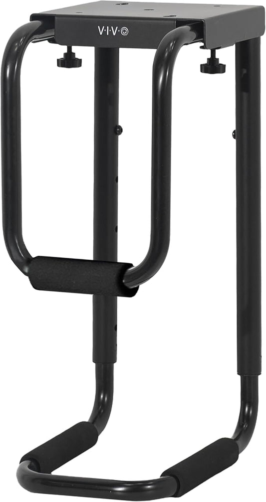 VIVO Heavy Duty Adjustable Under-Desk PC Mount, Home and Office Computer CPU Holder with Secure Locking, Supports up to 66 lbs, Black, MOUNT-PC04B