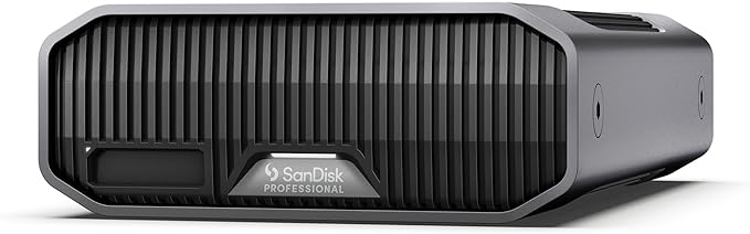 SanDisk Professional 24TB G-Drive Project - External HDD, Thunderbolt 3, USB (10Gbps), 7200RPM Ultrastar Hard Drive, Up to 260MB/s Read - SDPHG1H-024T-NBAAD