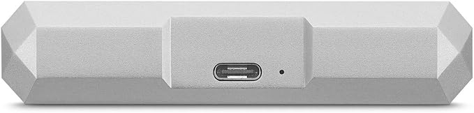 LaCie Mobile Drive, 4 TB , External Hard Drive HDD – Moon Silver, USB-C USB 3.0, With Rescue Services (STHG4000400)