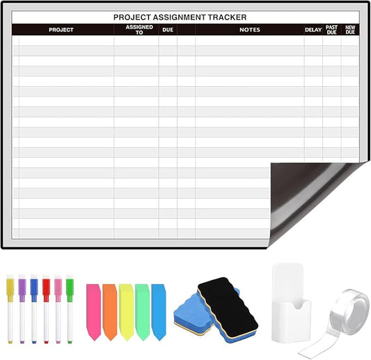 Lincia Large Magnetic Project Planning Management Vision Board 24 x 36 Reusable Office Whiteboard Make Ready Board Property Management Wall Project Planner for Managers Entrepreneurs
