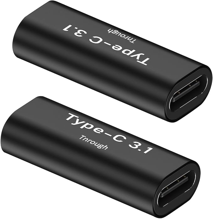 10 Pack USB C Female to Female Adapter.Usbc Extender.USBC Coupler Supports Up to 10Gbps Data Transfer and 100W Fast Charging.Compatible with Thunderbolt 4/3 Supports 8K@60Hz Video.