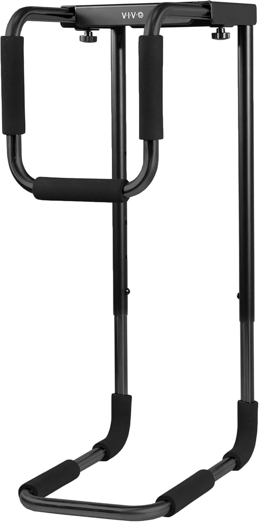 VIVO X-Large Heavy Duty Adjustable Under-Desk Mount, Home and Office Computer CPU Tower Stand with Secure Locking, Holds up to 66 lbs, Black, MOUNT-PC04B-L