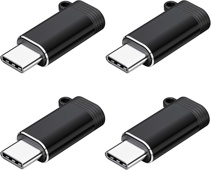 4 Pack Lightning to USB C Adapter, Apple Lightning Female to Type C Male Charging Converter, QC Charge Compatible with iPhone iPad Android -ONLY Charging & Data Transfer from Cellphone to Computer