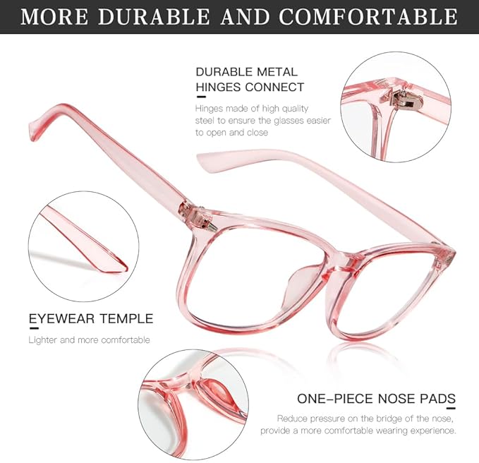 NZKNP Blue Light Glasses for Woman Men,Blue Light Blocking Glasses,Clear Glasses