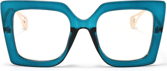 AIEYEZO Oversized Blue Light Glasses for Women, Anti Fatigue Prevent Headache Computer Eyeglasses