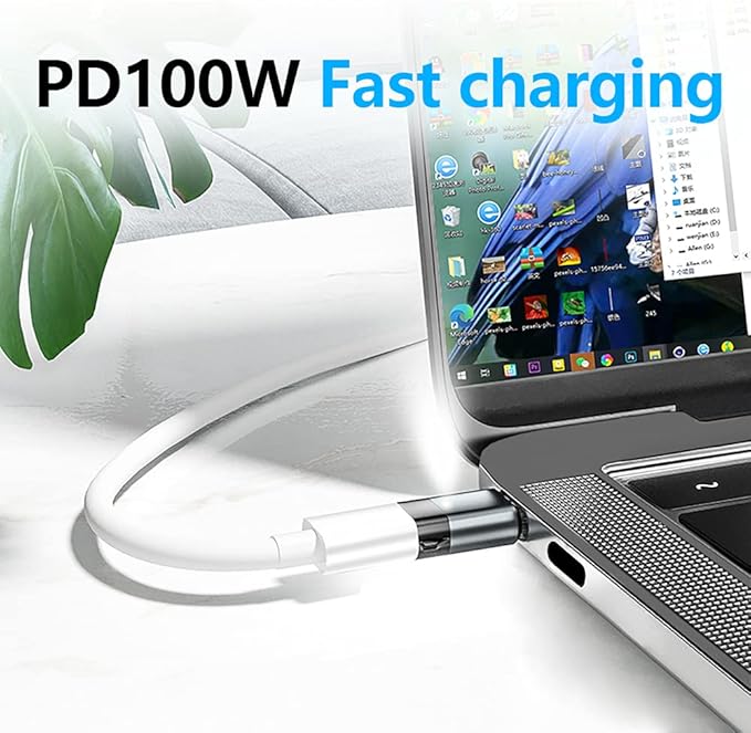 USB C Magnetic Adapter 24 pin Straight 2 Pack PD 100W Fast Charging 10Gbs Data Transfer USB3.1