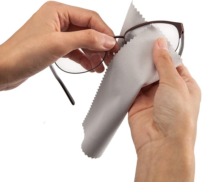Eyeglasses Cleaner Microfiber Cleaning Cloth - 12 Pack Sunglasses Clean Reading Glasses Wipes 5x6 Inch Camera Lens Eyewear Lint Free Microfiber