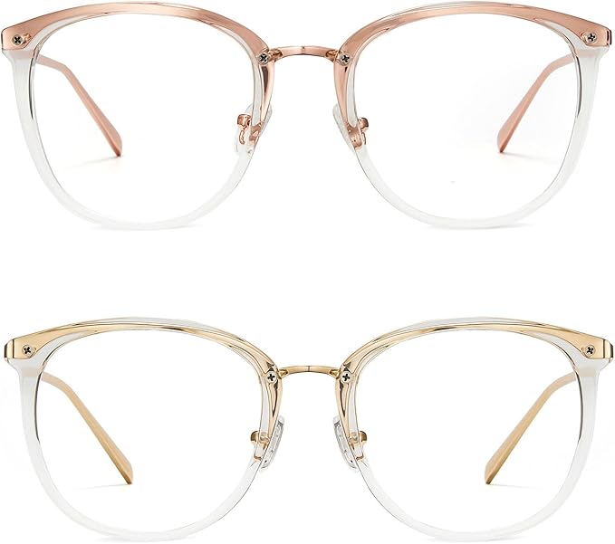 Cyxus 2 Pack Blue Light Glasses for Women, Blue Light Blocking Eyeglasses for Woman Anti Eye Strain Computer Glasses