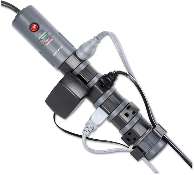 Belkin 8-Outlet Surge Protector, Power Strip with 6 Rotating AC Outlets & 6ft Long Plug, Heavy-Duty Extension Cord for Home, Office, Travel, Computer Desktop, & Phone Charger - 2,160 Joules