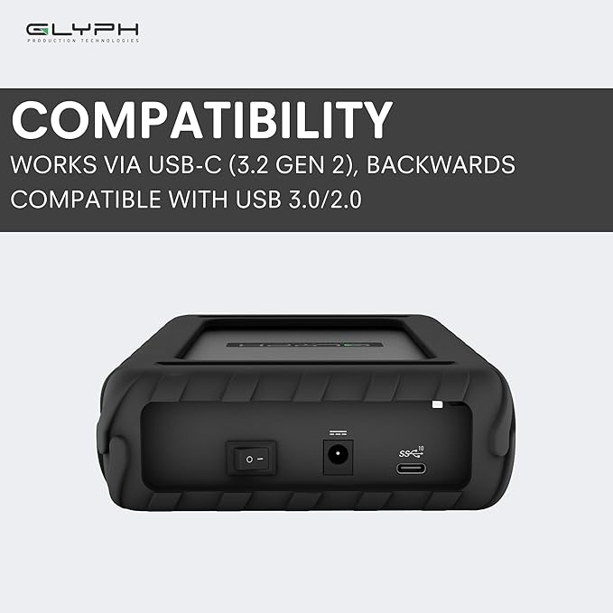Glyph BlackBox Pro External Hard Drive 7200 RPM, USB-C (3.1,Gen2) (22TB)