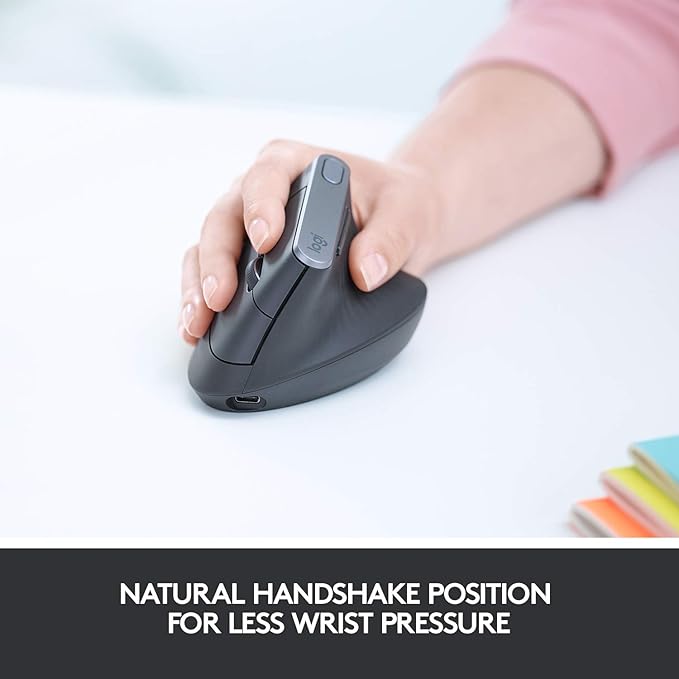 Logitech Ergo K860 Wireless Ergonomic Keyboard with Wrist Rest and MX Vertical Wireless Mouse