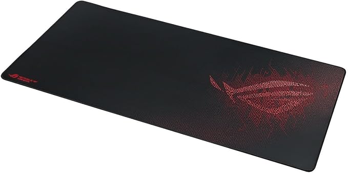 ASUS ROG Sheath Gaming Mouse Pad – 35.4” x 17.3", Extra-Large Surface, Pixel-Precise Tracking, Anti-Fray Stitched Edges, Non-Slip Base - Black/Red