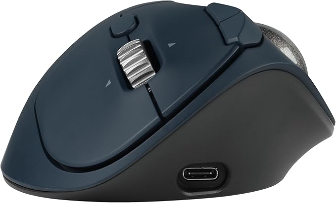 Kensington TB550 Wireless Trackball Mouse, Thumb Operated, Rechargeable, Ergonomic Design (K72196WW), Black