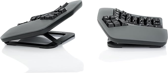 KINESIS Advantage360 Professional Split Ergonomic Keyboard - Bluetooth | Quiet Mechanical Switches | Fully Programmable Open Source | Contoured Shape | Adjustable Tenting | Backlit