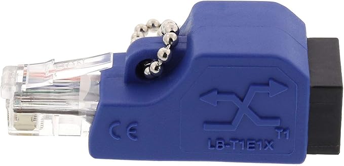 Networx T1 / E1 / PRI Crossover Adapter - RJ45 Male to Female - Converts Ethernet Patch Cable to Telecom Crossover - for Router Labs and Legacy Muxes