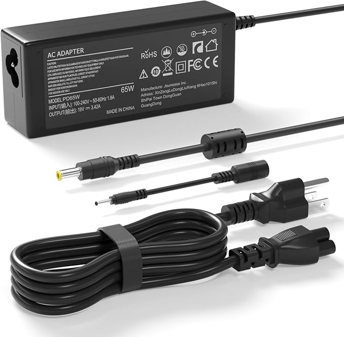 65W Laptop Charger Compatible with Acer Adp-45Fe F Aspire 3 5 Series N23C3 N20C5 N20C6 N23H1 A315-24P PA-1450-26 N15Q9 N15Q8 N15Q10 A515-56 A13-045N2A Adapter Power