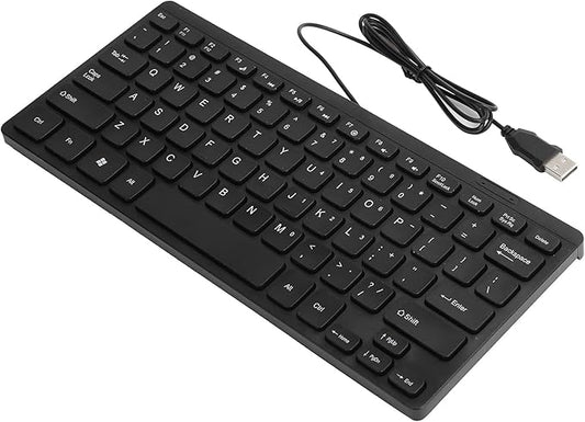 Mini Keyboard, USB Wired Multimedia Kaypad Compact Ergonomic Keyboard with 1.1M Cable, Strong Durability, Portable Laptop Accessories K1000