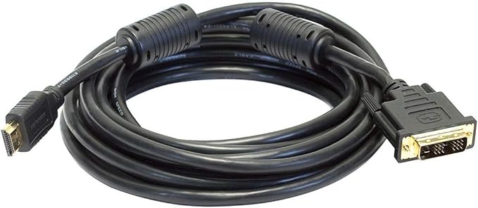 Monoprice Standard HDMI Cable to Single Link DVI Adapter Cable - with Ferrite Cores, CL2, Up to 720p/1080i Resolution, 15 Feet, Black
